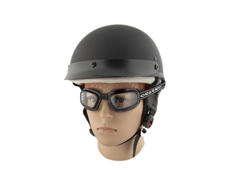 KASK CHOPER BLD-513 CZARNY MAT XS+ GOGLE