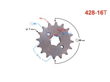 ZEBATKA PRZOD TZ125 Z-16 CAR428 5905220819898