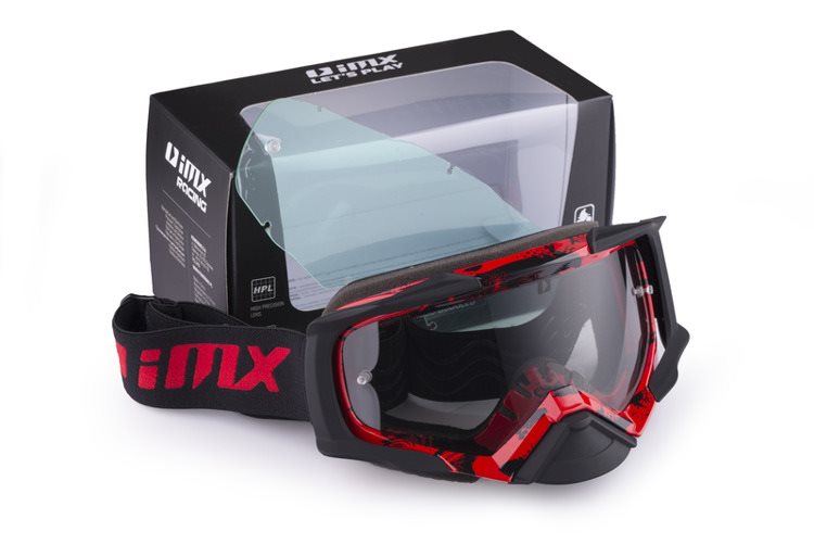 GOGLE IMX DUST GRAPHIC RED/BLACK  2 SZYBY W ZESTAW