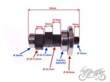 WALEK ROZRZADU SILNIK 156FMI BEZ KOLA ROZR.FM1137B