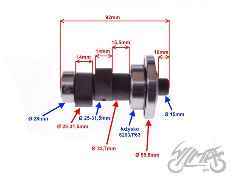 WALEK ROZRZADU SILNIK 156FMI BEZ KOLA ROZR.FM1137B
