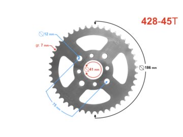 ZEBATKA TYL  BASHAN ATV200, 250 Z-45 CAR428 705143
