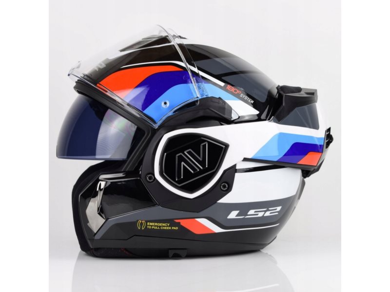 KASK LS2 FF910 ADVANT II TRIPLE WHITE BLUE RED L