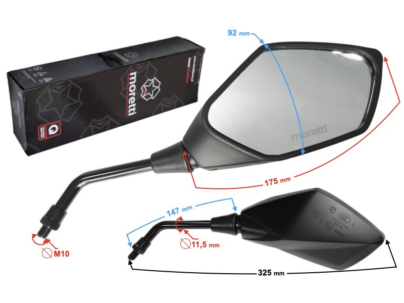 LUSTERKA R+R 10MM HOMOLOGACJA 5905220813940 PARA