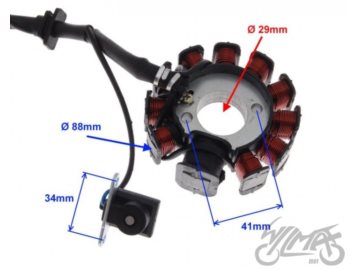 STATOR 4T 11 CEWEK STD20013 GY6 50CCM