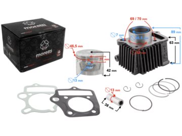 CYLINDER MORETTI 4T 80CCM 139FMB biegi