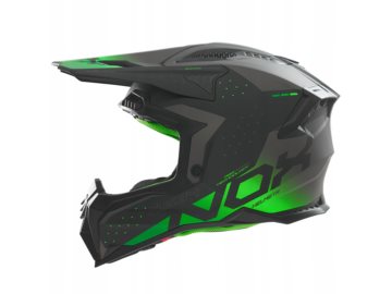 KASK NOX CROSS N634 GRADIENT CZARNY MAT/ZIELONY L