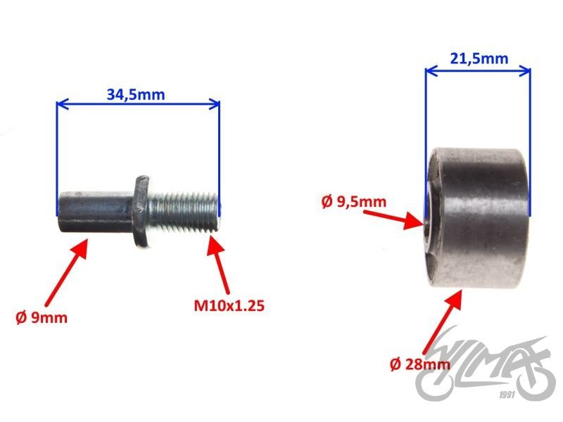TULEJKA ZEBATKI TYL KINGWAY CHOPER 50 KCH7005 KPL