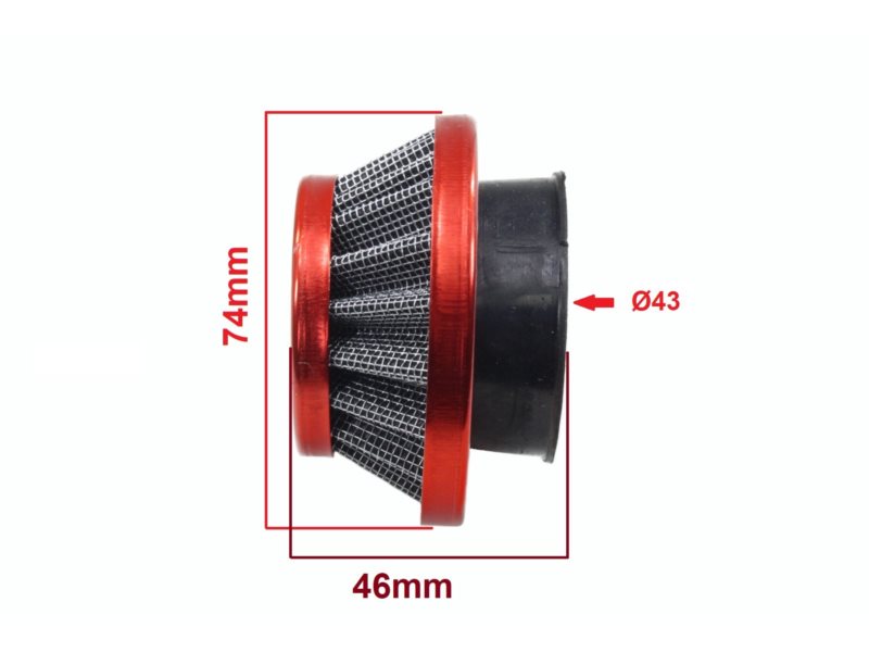 FILTR POWIETRZA POCKET STOZEK 42 CZERWONY ROY15654