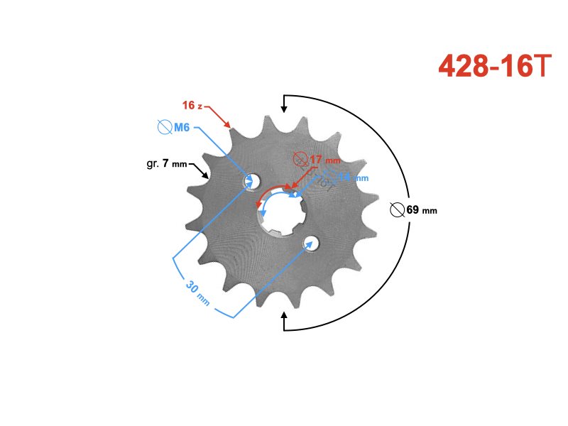 ZEBATKA PRZOD 428 Z16 5905220819782