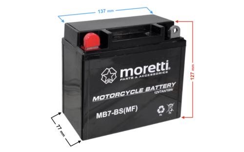 AKUMULATOR MORETTI YB7-BS 12n7-3a junak lewy +