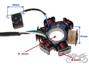 STATOR ATV 110 6 CEWEK ZQ2001