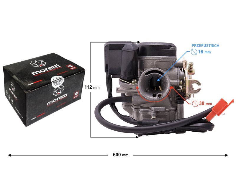 GAZNIK MORETTI GY6 50CCM 4T 16MM SSANIE AUTOMAT