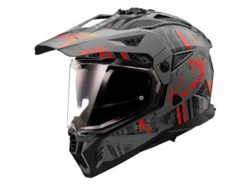 KASK LS2 MX702 PIONEER II CRAZY BLACK RED 3XL