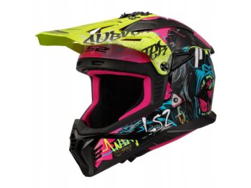 KASK LS2 MX708 FAST II GORILLA PURPLE H-V YELL S