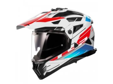 KASK LS2 MX702 PIONEER II NAMIB WHITE BLUE RED XXL