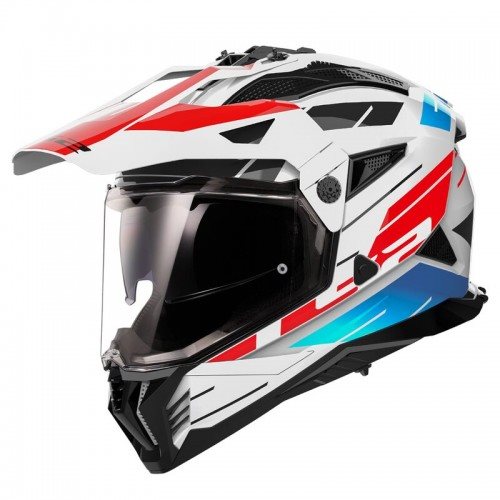 KASK LS2 MX702 PIONEER II NAMIB WHITE BLUE RED XXL