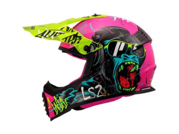 KASK LS2 MX437 FAST II GORILLA PURPLE JUNIOR L