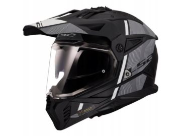 KASK LS2 MX702 PIONEER II HILL MAT BL. WHITE M