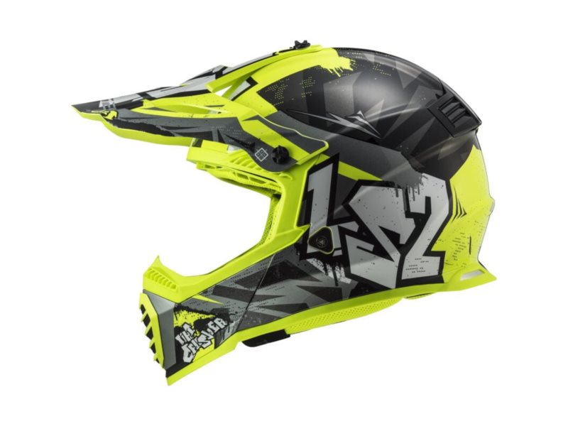 KASK LS2 MX437 FAST II JUNIOR CRUSHER BLACK H-V M