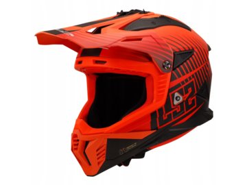 KASK LS2 MX708 FAST II DUCK MATT ORANGE RED S