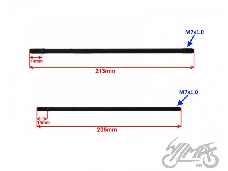 SZPILKA CYLINDRA YX140 KPL PTB0402