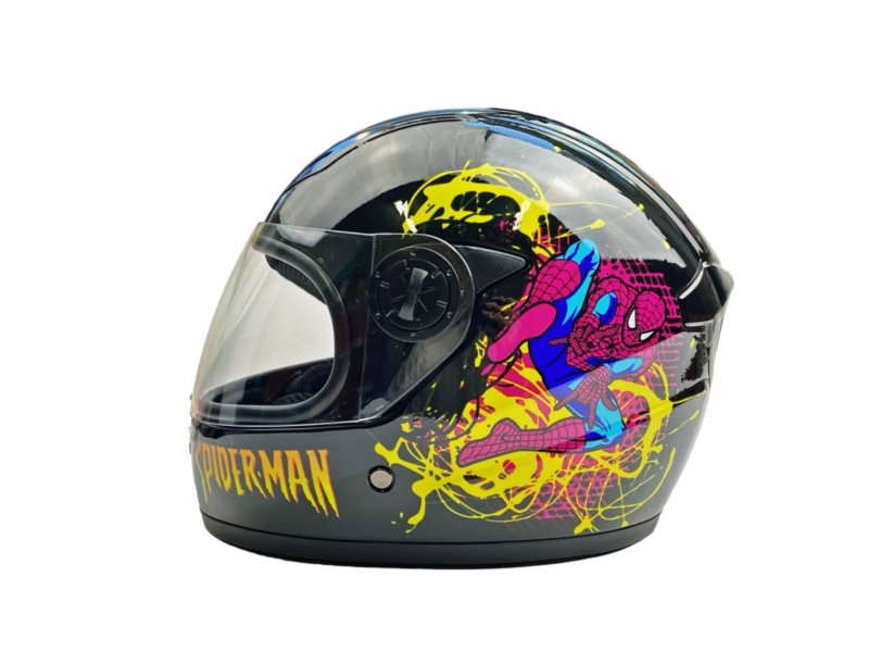 KASK DZIECIECY MD-E506 INTEGRALNY SPIDERMAN CZARNY