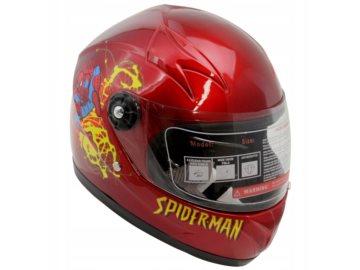 KASK DZIECIECY MD-E506 INTEGRALNY SPIDERMAN CZERWO