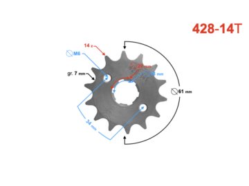 ZEBATKA PRZOD  TZ125 CAR428 Z-14 5905220819874  MO