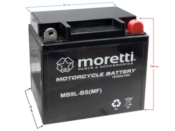 AKUMULATOR MORETTI  YB9L-BS 12N9-3B 12N9-BS