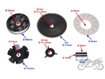 WARIATOR SKUTER 4T+ TARCZ ZEWNETRZNA KPL ZD01031