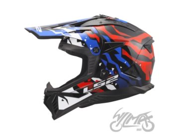 KASK LS2 MX708 FAST II GROTESK PURPLE ORANGE M