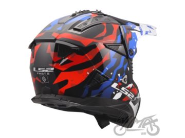KASK LS2 MX708 FAST II GROTESK PURPLE ORANGE M