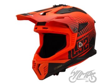 KASK LS2 MX708 FAST II DUCK MATT ORANGE RED M