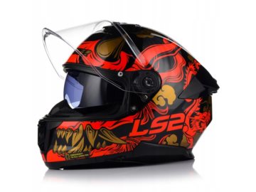 KASK LS2 FF808 STREAM II DRAKO BLACK RED S