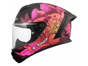 KASK LS2 FF820 RAPID III POPPIES II BLACK PINK L