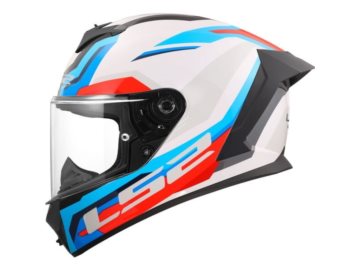 KASK LS2 FF820 RAPID III HYPER WHITE BLUE RED M