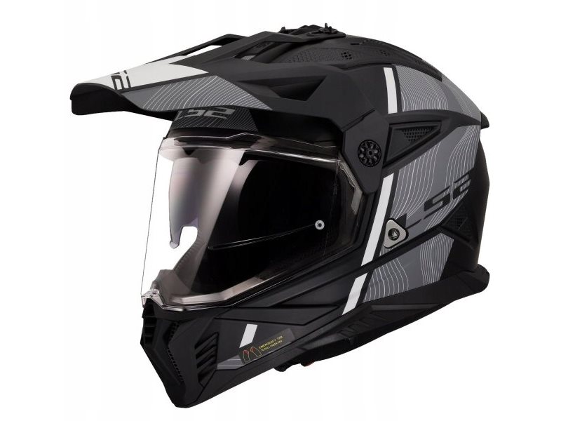 KASK LS2 MX702 PIONEER II HILL MAT BL. WHITE L