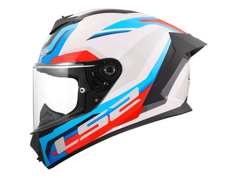 KASK LS2 FF820 RAPID III HYPER WHITE BLUE RED L
