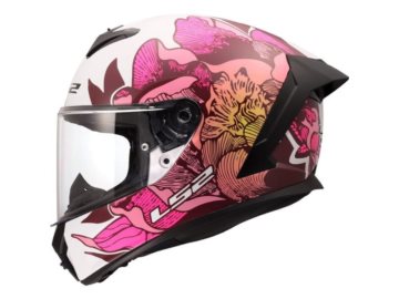 KASK LS2 FF820 RAPID III POPPIES II WHITE PINK M