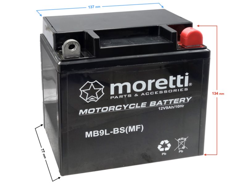 AKUMULATOR MORETTI  YB9L-BS 12N9-3B 12N9-BS