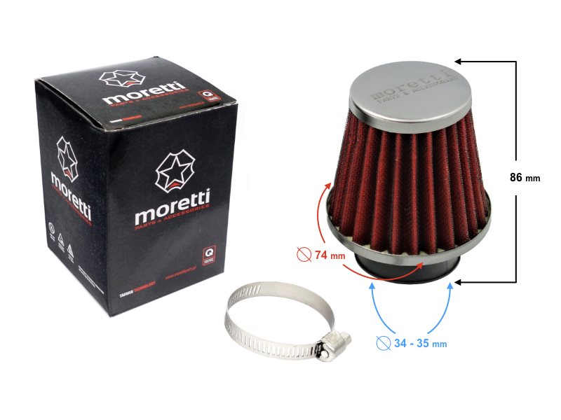 FILTR POWIETRZA STOZEK CZARNY 35MM 5905220841394