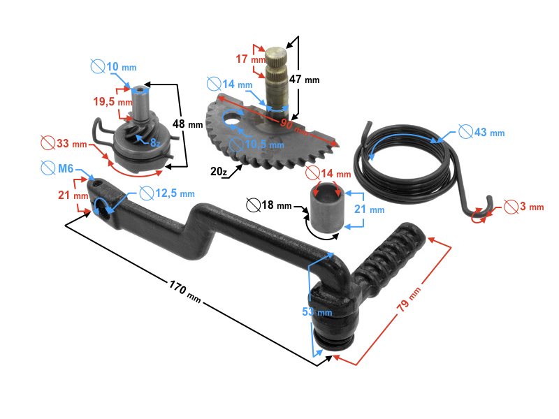 DZWIGNIA STARTERA 4T KPL NAPRAW. 5905220821013