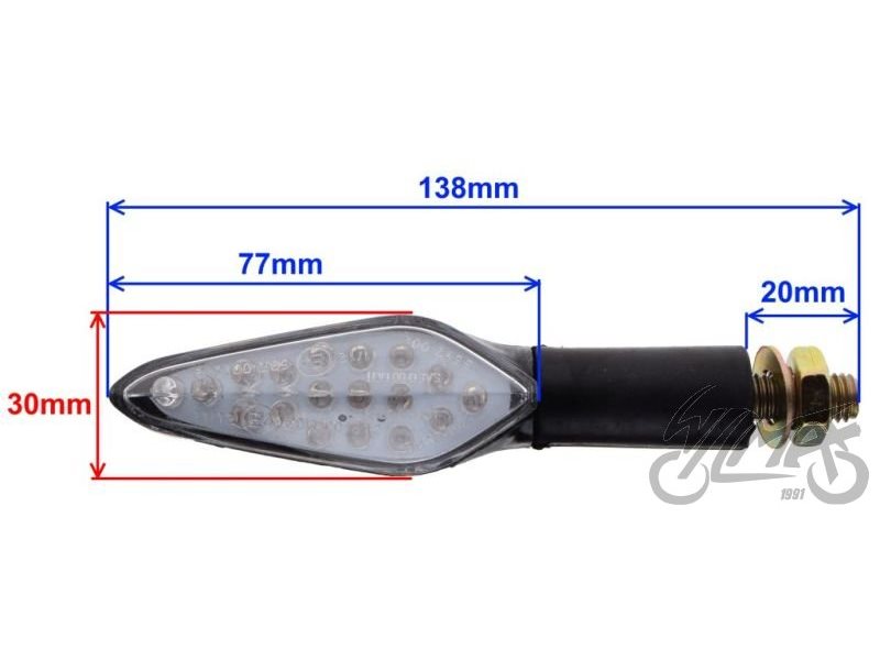 KIERUNKOWSKAZ LED CZARNY BIALY  KLOSZ AM1421 PARA