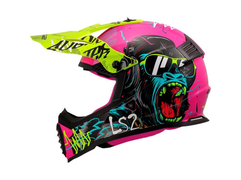 KASK LS2 MX437 FAST II GORILLA PURPLE JUNIOR L