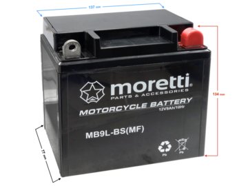 AKUMULATOR MORETTI  YB9L-BS 12N9-3B 12N9-BS