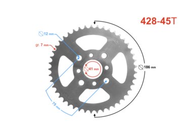 ZEBATKA TYL  BASHAN ATV200, 250 Z-45 CAR428 705143