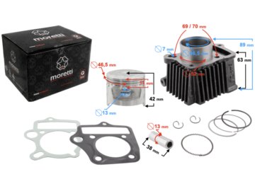 CYLINDER MORETTI 4T 70CCM 139FMB biegi JUNAK 901