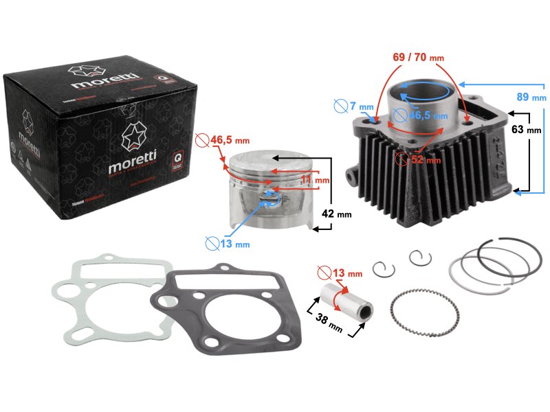 CYLINDER MORETTI 4T 70CCM 139FMB biegi JUNAK 901