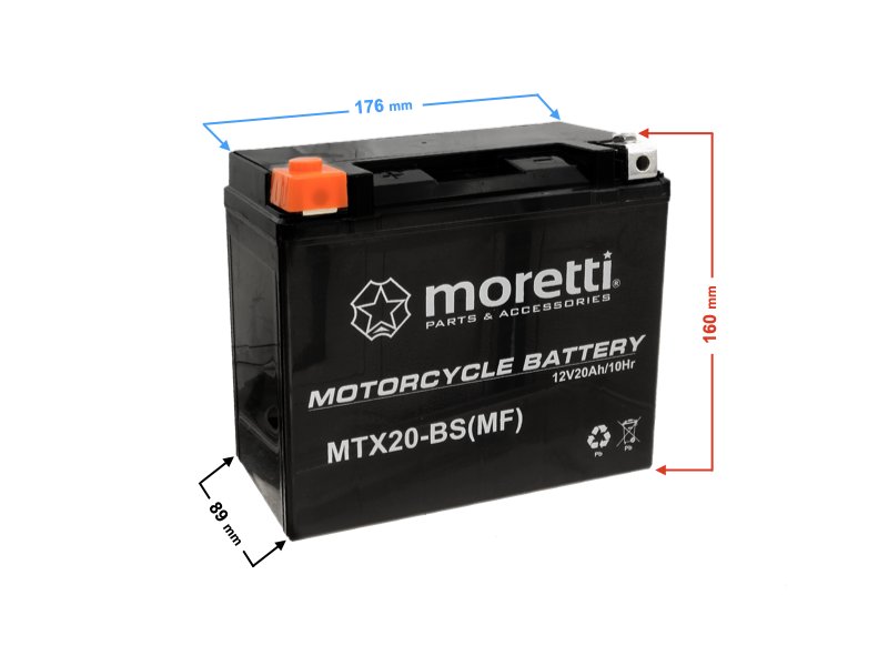 AKUMULATOR MORETTI YTX20-BS